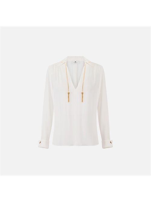 Camicia in georgette con dettagli gioiello ELISABETTA FRANCHI | CA15962E2/360